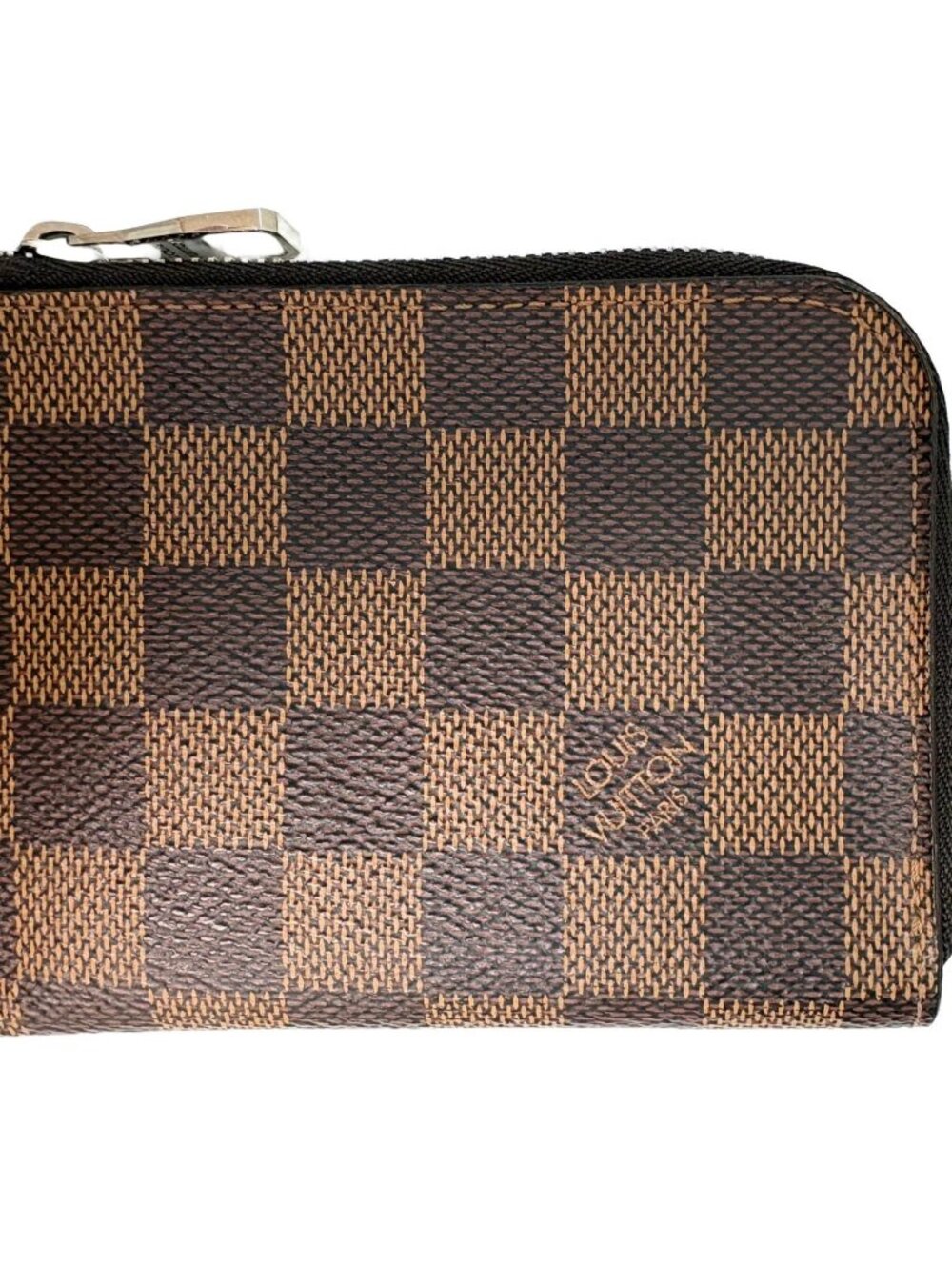 Louis Vuitton Porte Monnaie NM Damier Card Case Canvas Dark Brown